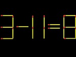 Thử tài IQ: Di chuyển một que diêm để 3-11=8 thành phép tính đúng