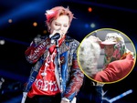 G-Dragon trùm khăn kín mặt, đi giày búp bê đốt cháy sân khấu