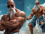 Master Roshi cực ngầu trong phiên bản live-action được tái hiện bằng AI