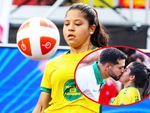 Nụ hôn ngọt ngào của nữ VĐV Brazil ở giải teqball thế giới 2024