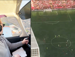 Phi công lái máy bay xem trận đấu của Liverpool từ trên không