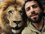 Nhảy vào chuồng sư tử để... selfie