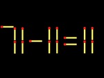Thử tài IQ: Di chuyển một que diêm để 71-11=11 thành phép tính đúng