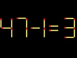 Thử tài IQ: Di chuyển một que diêm để 47-1=3 thành phép tính đúng