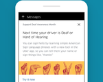 Ứng dụng Uber hỗ trợ thủ ngữ cho người khiếm thính