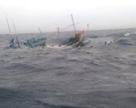 Tàu cá cùng 10 thuyền viên bị sóng đánh chìm trên biển, 1 ngư dân mất tích