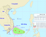 Nam Biển Đông xuất hiện vùng áp thấp