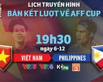 Lịch trực tiếp bán kết lượt về AFF Cup: Chờ Việt Nam vào chung kết