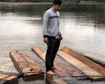 Thấy cảnh sát đường thủy, lâm tặc thả gỗ dưới sông bỏ chạy