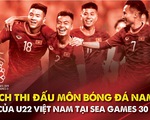 Lịch thi đấu SEA Games 2019: U22 Việt Nam gặp Thái Lan ở trận cuối vòng bảng