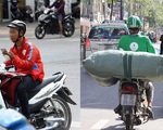 Grab, GoViet... vừa lái xe vừa bấm bấm sẽ bị thổi còi