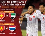 Lịch thi đấu tháng 11 của Việt Nam ở vòng loại World Cup 2022