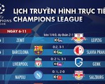 Lịch trực tiếp, kèo nhà cái, dự đoán kết quả Champions League ngày 6-11