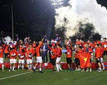 Xem U22 Việt Nam tung linh vật SEA Games ăn mừng HCV