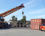 Xe container ôm cua lật ngang giữa đường, nhiều người thoát chết
