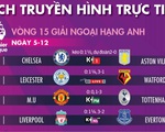 Lịch trực tiếp vòng 15 Giải ngoại hạng Anh: MU gặp Tottenham