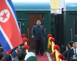 Chủ tịch Kim Jong Un rời ga Đồng Đăng tiến về Hà Nội