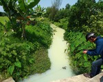 Kênh đổi màu trắng như sữa, nghi nước xả thải từ khu công nghiệp