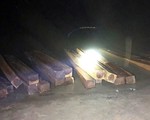 Thấy cảnh sát đường thủy, lâm tặc bỏ 50 phách gỗ lậu tẩu thoát