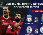 Lịch truyền hình tứ kết lượt đi Champions League ngày 10-4: Tottenham đại chiến M.C