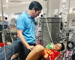 Thái dương bị lõm sau va chạm, Thiện Đức được chuyển lên Bệnh viện 115 TP.HCM