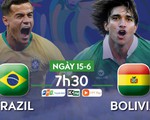 Lịch trực tiếp trận khai mạc Copa America giữa Brazil và Bolivia