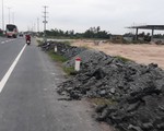 Mới thông xe hơn một tháng, đường cầu Vàm Cống đã chi chít lỗ đục vá