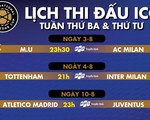 Lịch thi đấu ICC: Manchester United đấu AC Milan