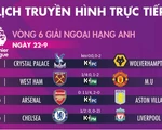 Lịch trực tiếp, kèo nhà cái, dự đoán bóng đá ngày 22-9 và 23-9