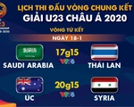 Lịch trực tiếp tứ kết Giải U23 châu Á 2020: Thái Lan gặp Saudi Arabia