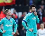 Messi bất lực, Barcelona nhận thất bại trước Valencia