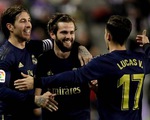 Nacho lập công giúp Real Madrid vượt mặt Barca chiếm ngôi đầu bảng