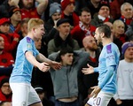 Man City ‘giải quyết gọn' Man United ở bán kết lượt đi Cúp liên đoàn