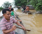 Anh Ái và chiếc ghe nhỏ giúp người làng ven sông trong nước lũ