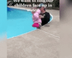Video bé 1 tuổi bị ném xuống hồ bơi để 