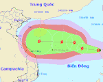 Bão số 8 liên tục tăng cấp khi hướng vào miền Trung, gió có thể giật cấp 14