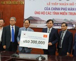 Hàn Quốc trao 300.000 USD hỗ trợ đồng bào miền Trung