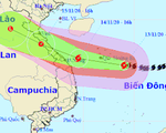 Bão số 13: Từ đêm nay 13-11, vùng biển miền Trung gió giật trên cấp 7