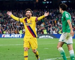 Messi lập hat-trick kiến tạo giúp Barca chật vật ngược dòng trước Real Betis