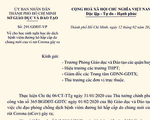 Văn bản TP.HCM cho học sinh nghỉ học tiếp đến hết ngày 21-2 thật hay giả?
