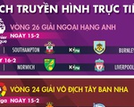 Lịch trực tiếp bóng đá châu Âu ngày 15-2: Liverpool sẽ 