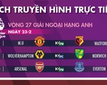 Lịch trực tiếp bóng đá châu Âu 23-2: MU và Arsenal quyết có 3 điểm