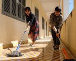 Dọn trường đón học sinh trở lại