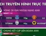 Lịch trực tiếp bóng đá châu Âu 1-3: Rực lửa 