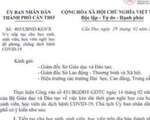 Văn bản cho học sinh, sinh viên Cần Thơ nghỉ hết tháng 3 là giả mạo
