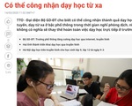 Cần suy nghĩ nghiêm túc về dạy học từ xa