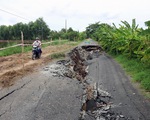 Sụt lún 50m tỉnh lộ 965 tại Kiên Giang, giao thông ách tắc