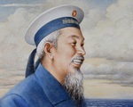 Tặng tranh Bác Hồ cho Bộ tư lệnh Quân chủng Hải quân