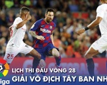 Lịch trực tiếp vòng 28 La Liga: Thế giới chờ La Liga trở lại
