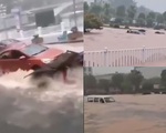 Ngập lụt gần đập Tam Hiệp, xe hơi bị nhấn chìm không mở được cửa để thoát
